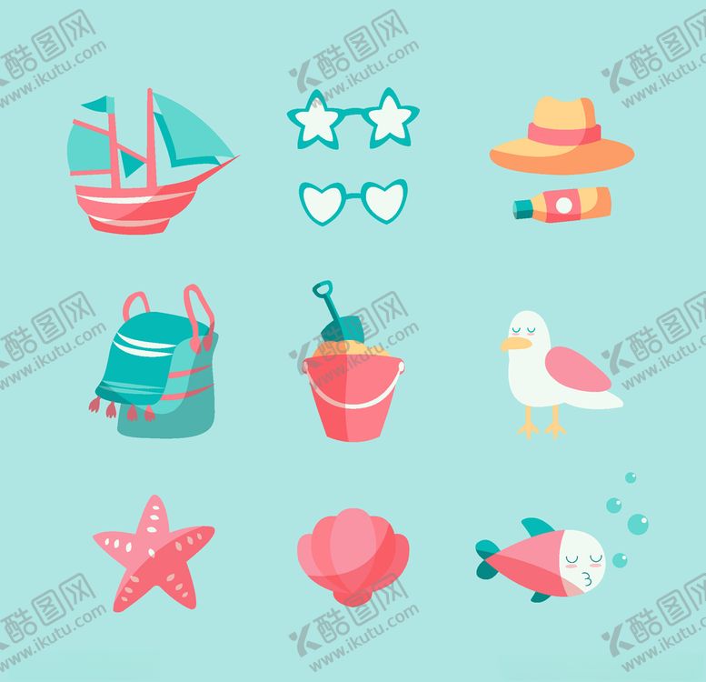 编号：63262009290625334415【酷图网】源文件下载-夏日元素