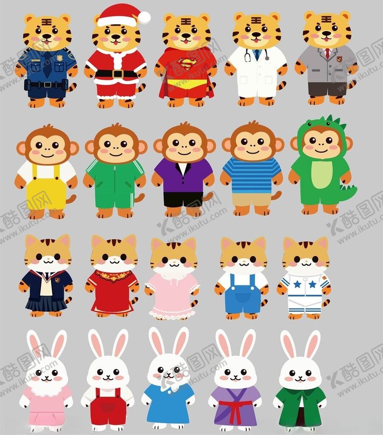 编号：36503712192204179329【酷图网】源文件下载-动物换装