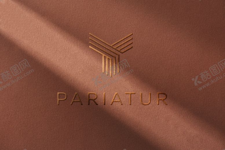 编号：41887510301815463637【酷图网】源文件下载-LOGO样机纸面烫金投影效果