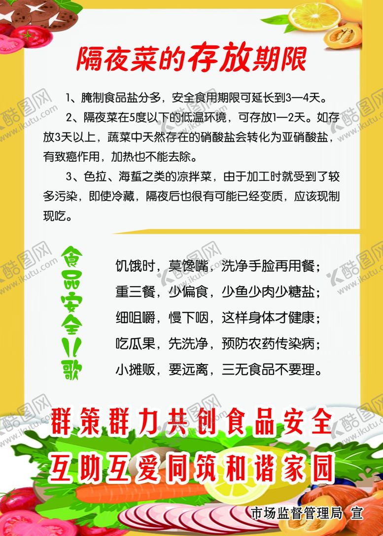 编号：83689410311009471952【酷图网】源文件下载-隔夜菜的存放期限