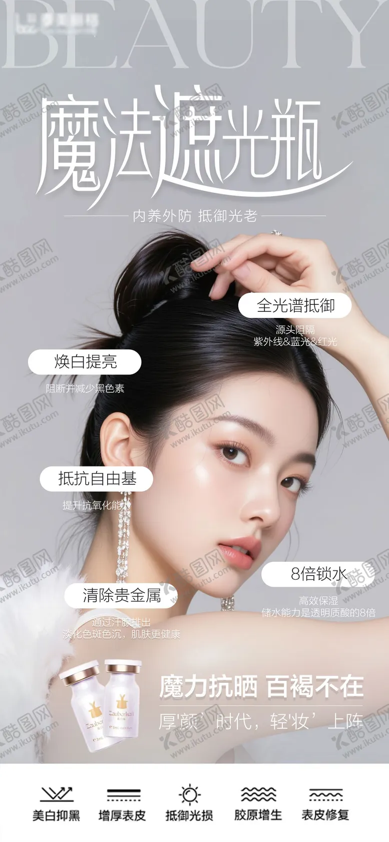 编号：36628906142217477721【酷图网】源文件下载-医美遮百赫产品海报