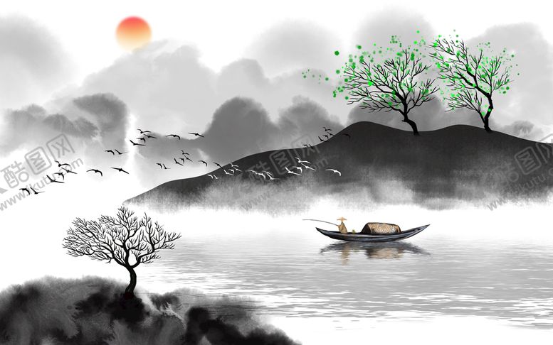 编号：48536110071635098936【酷图网】源文件下载-水墨山水画