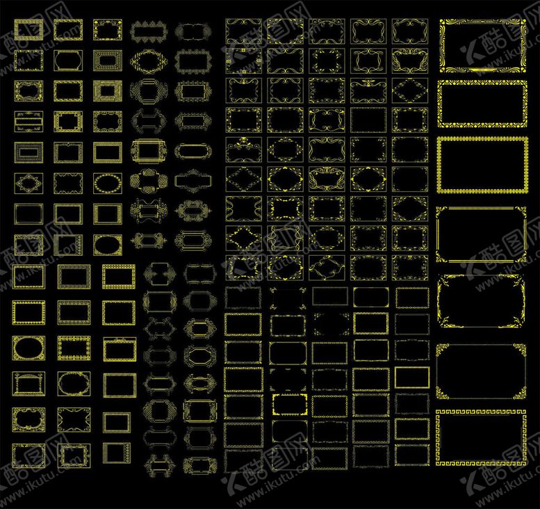 编号：46980311211459195517【酷图网】源文件下载-花纹边框相框