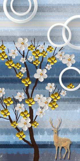 背景墙装饰画轻奢后现代禅意山水玄关