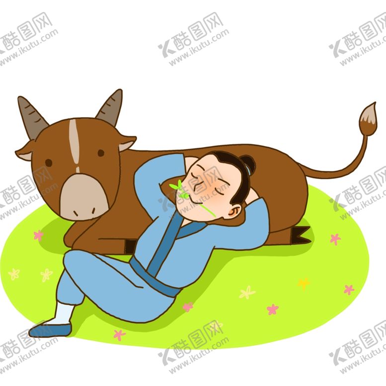 编号：67123305030813525750【酷图网】源文件下载-牧牛插画