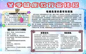 冬季健康教育宣传栏