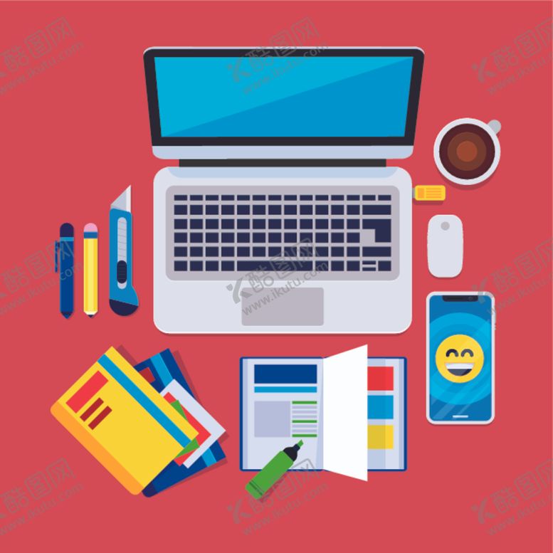 编号：80858410010845195792【酷图网】源文件下载-办公桌插图