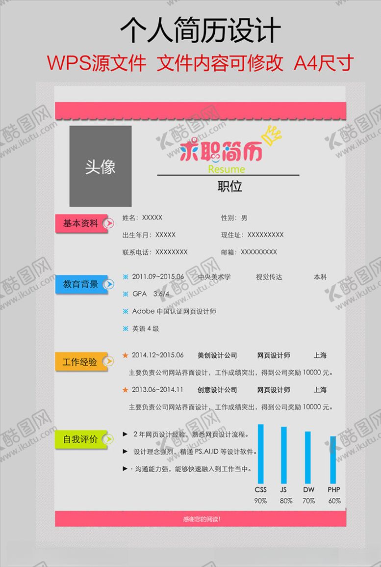 编号：48750604220421061164【酷图网】源文件下载-个人简历