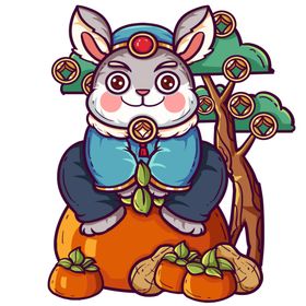 兔年素材设计图片海报贴纸元旦玉