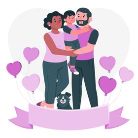 三口之家亲人人夫妻孩子