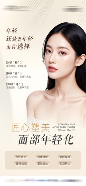 面部年轻化医美海报
