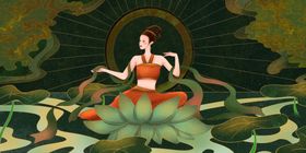 敦煌飞天插画