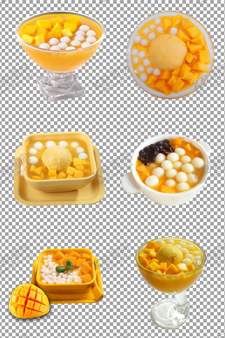 编号：42004109230420124316【酷图网】源文件下载-芒果小圆子甜品