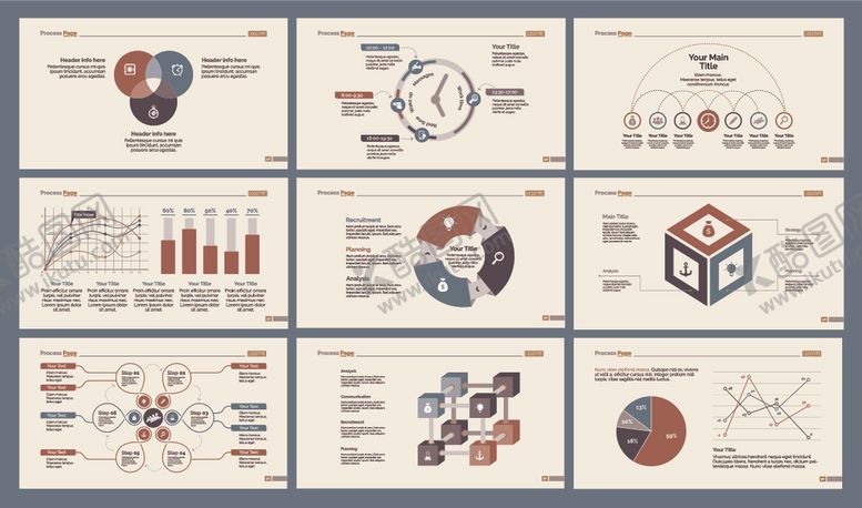 编号：14673512221654232705【酷图网】源文件下载-商务风数据分析图表模板