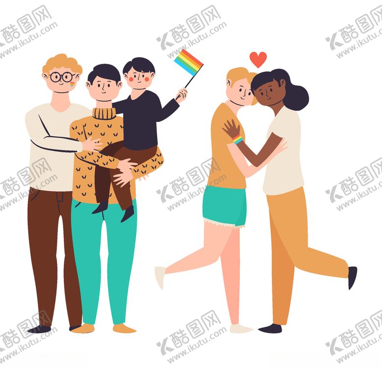 编号：93391209092257161458【酷图网】源文件下载-矢量卡通休闲人物