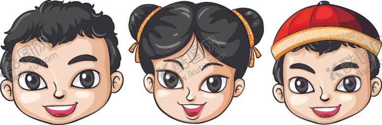 编号：32969607121848063567【酷图网】源文件下载-卡通儿童头像