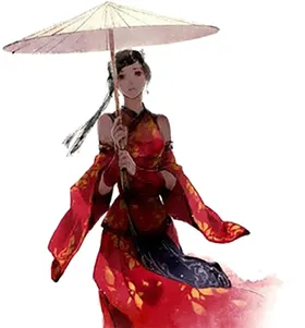 古装帅哥美女插画图片戏曲人物山水汉服
