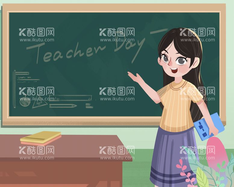 编号：10375911121318539024【酷图网】源文件下载-正在给学生上课的女老师