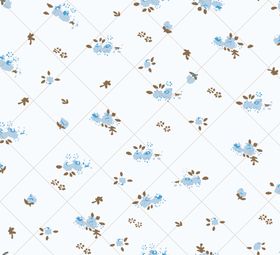 蓝白小花简约无缝图案
