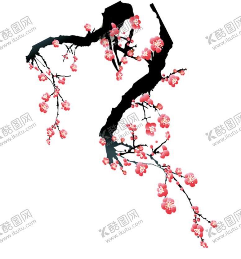 编号：45545506242106357886【酷图网】源文件下载-中国风水墨梅