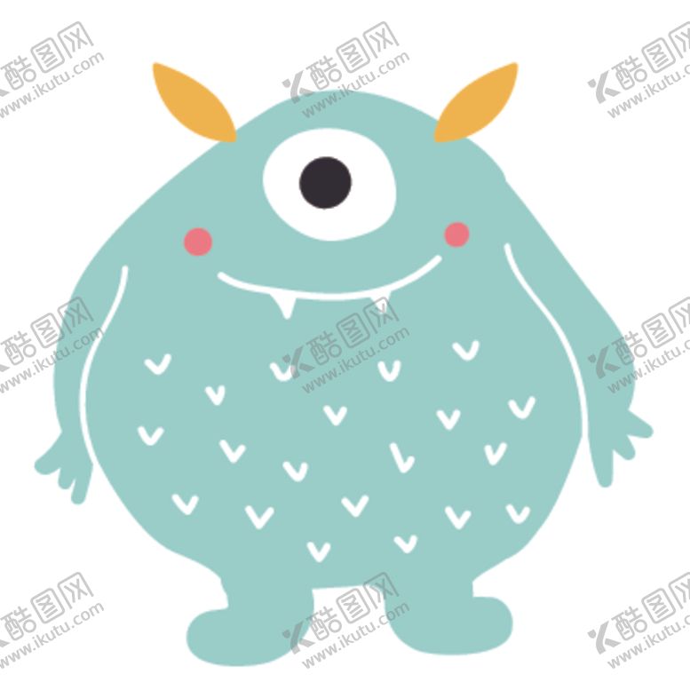 编号：85462004270200414433【酷图网】源文件下载-卡通小怪物插画