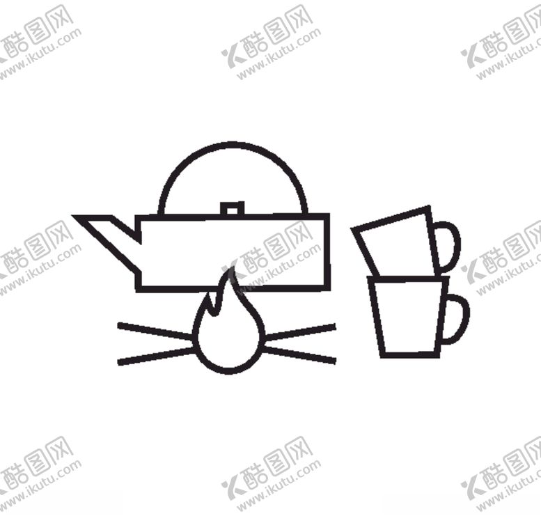 编号：90245907132009376300【酷图网】源文件下载-烧水水壶简笔画矢量速写
