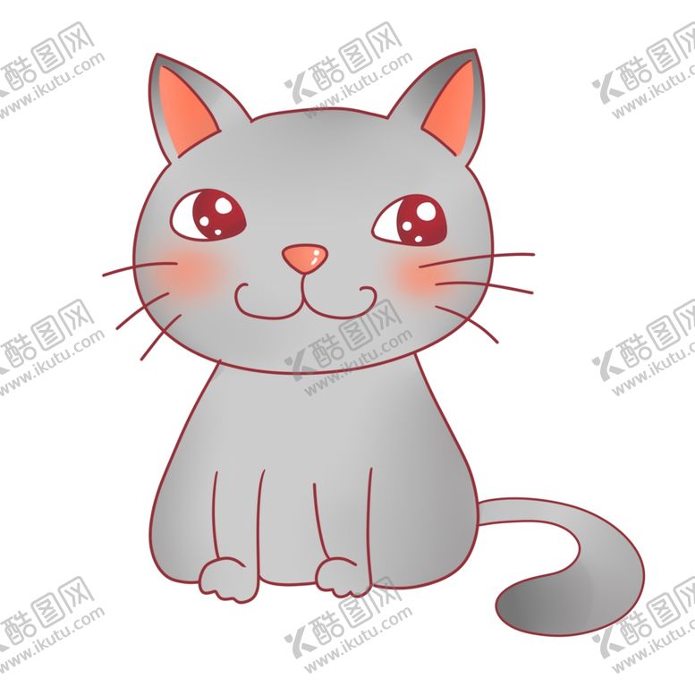 编号：65002803271832184173【酷图网】源文件下载-可爱灰色猫咪