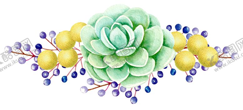 编号：78387206251302554438【酷图网】源文件下载-水彩植物