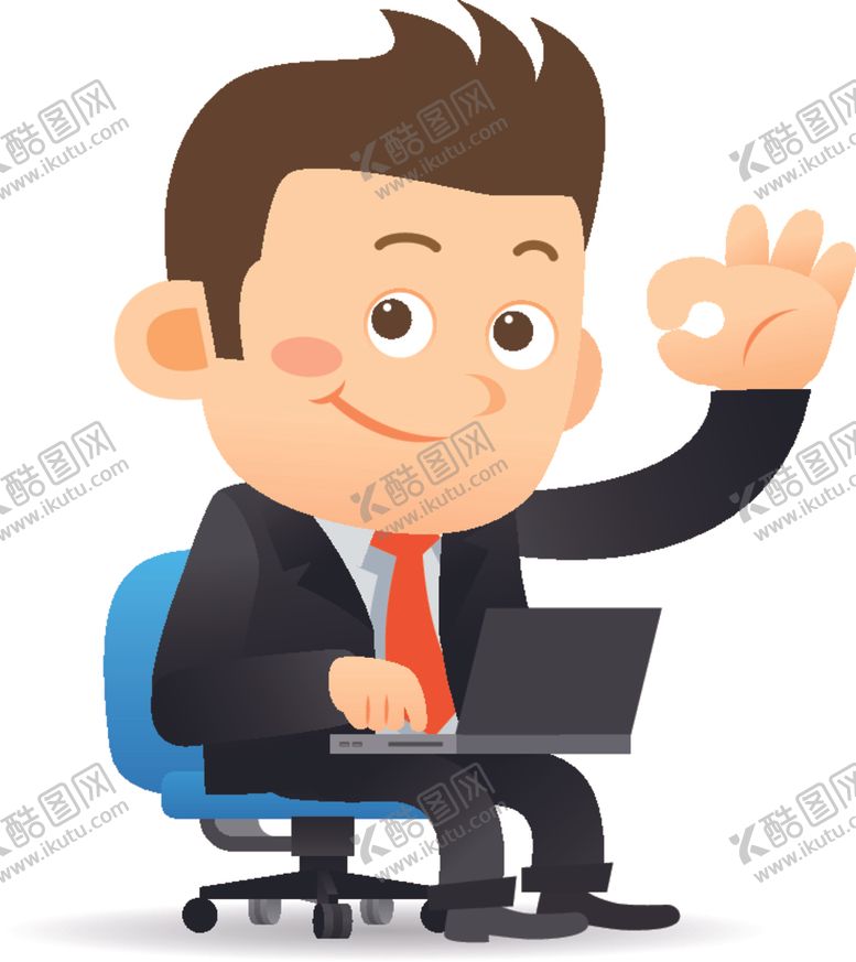 编号：97784907091010299856【酷图网】源文件下载-卡通商务男性