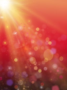 射光梦幻光芒炫彩光斑红色背景图