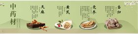中药材单品海报展板清新底色