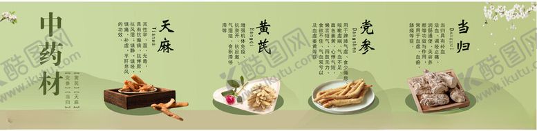 编号：49758610310034052835【酷图网】源文件下载-中药材单品海报展板清新底色