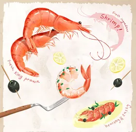 手绘食物