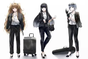 彩色动漫人物插画背景