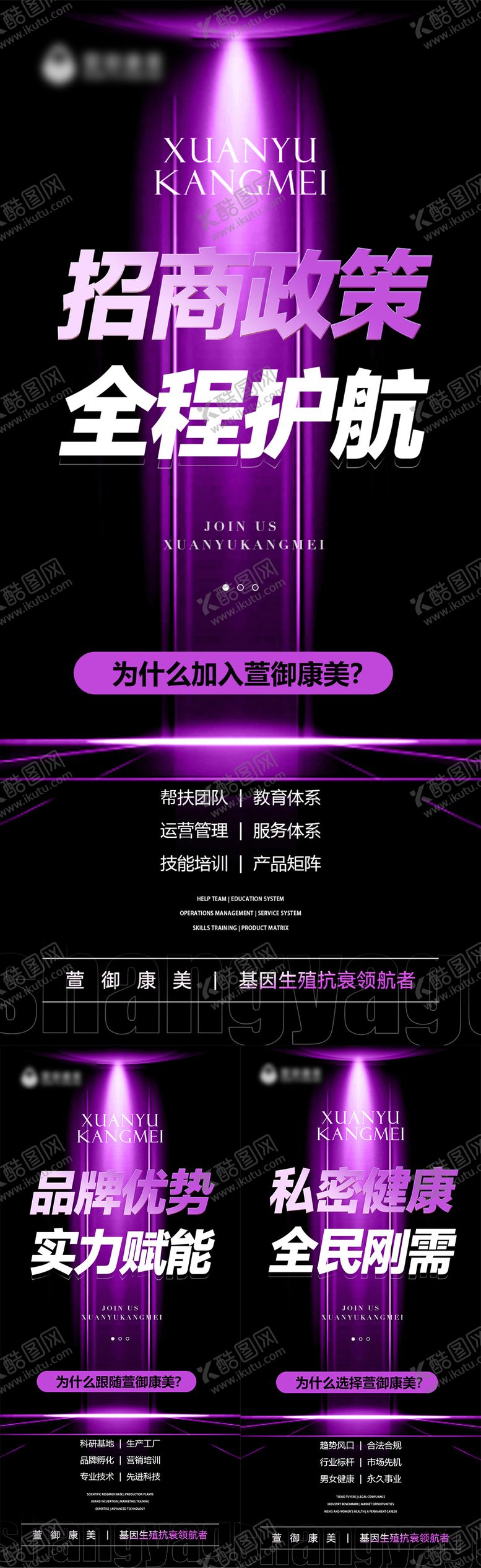 编号：38603908112130227570【酷图网】源文件下载-医美私密招商系列海报