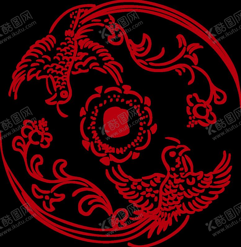编号：43717110160311411581【酷图网】源文件下载-传统凤纹