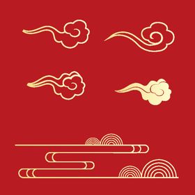 祥云藏式手绘底纹