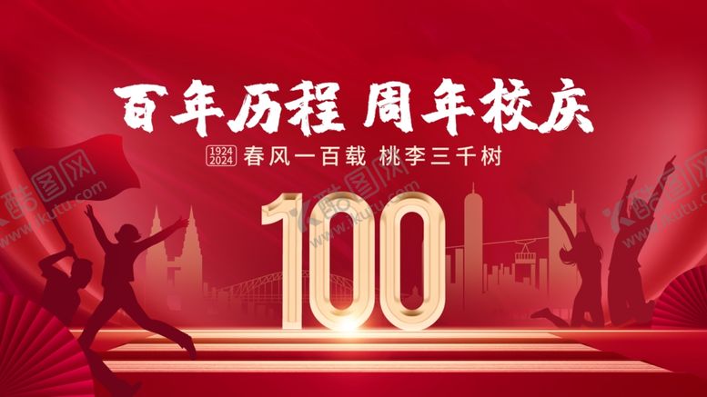 编号：14286409301905036431【酷图网】源文件下载-百年历程周年庆海报