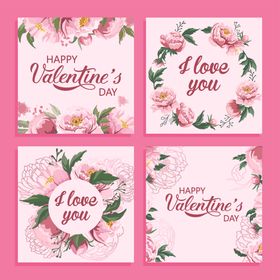 情人节花卉海报