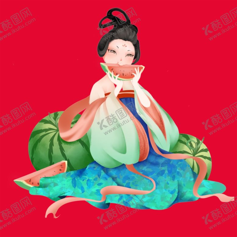 编号：56369801150020506407【酷图网】源文件下载-手绘古代仕女