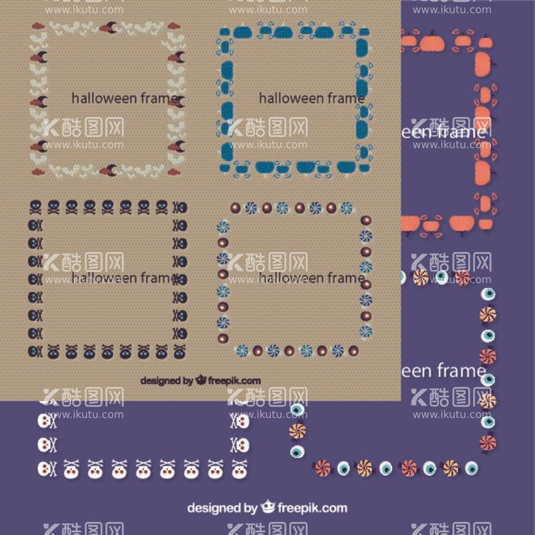 编号：52908911280740152393【酷图网】源文件下载-万圣节框架矢量