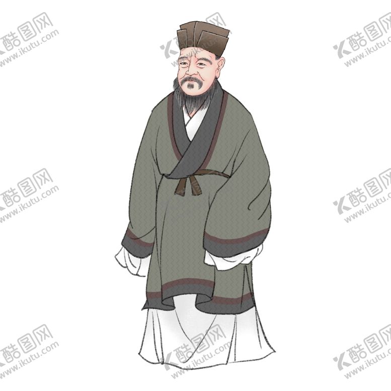 编号：66827710240222025741【酷图网】源文件下载-国学人物插画