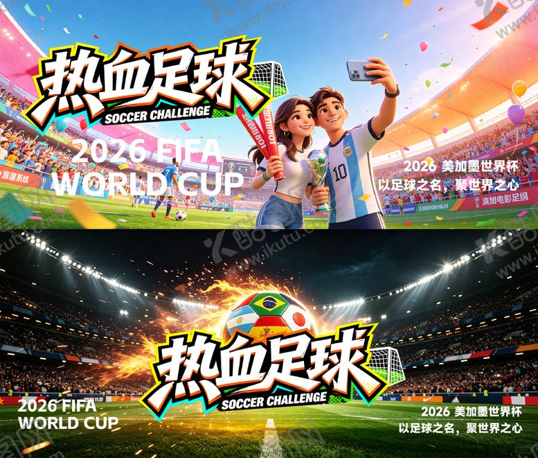 编号：10735807071400399936【酷图网】源文件下载-热血足球C4D系列活动展板