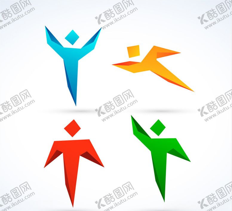 编号：47465310182216265325【酷图网】源文件下载-创意运动小人标志矢量图