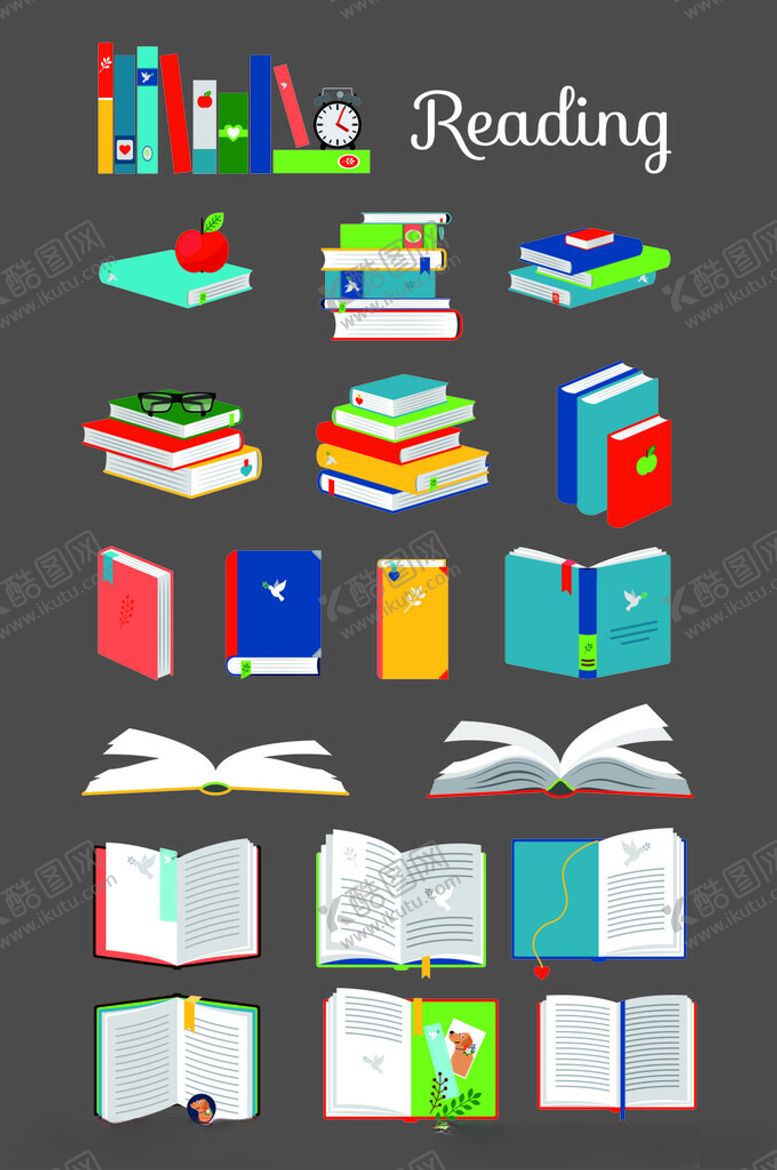 编号：89390109271701277772【酷图网】源文件下载-书本元素