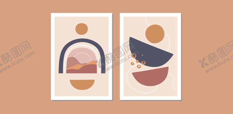 编号：48117610030232322079【酷图网】源文件下载-简约几何人物插画设计