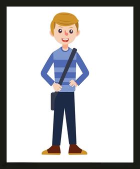 手绘男人男孩卡通动画动画卡通