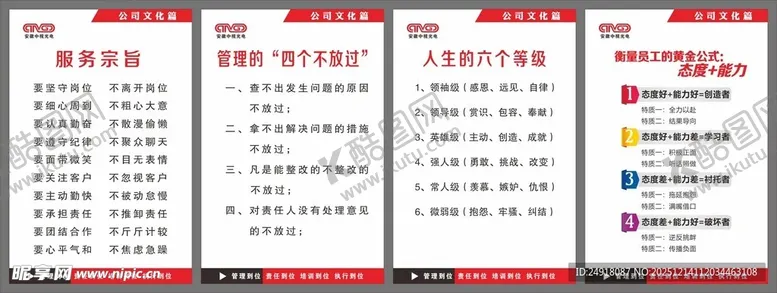 编号：34949312182303419377【酷图网】源文件下载-企业管理文化标语