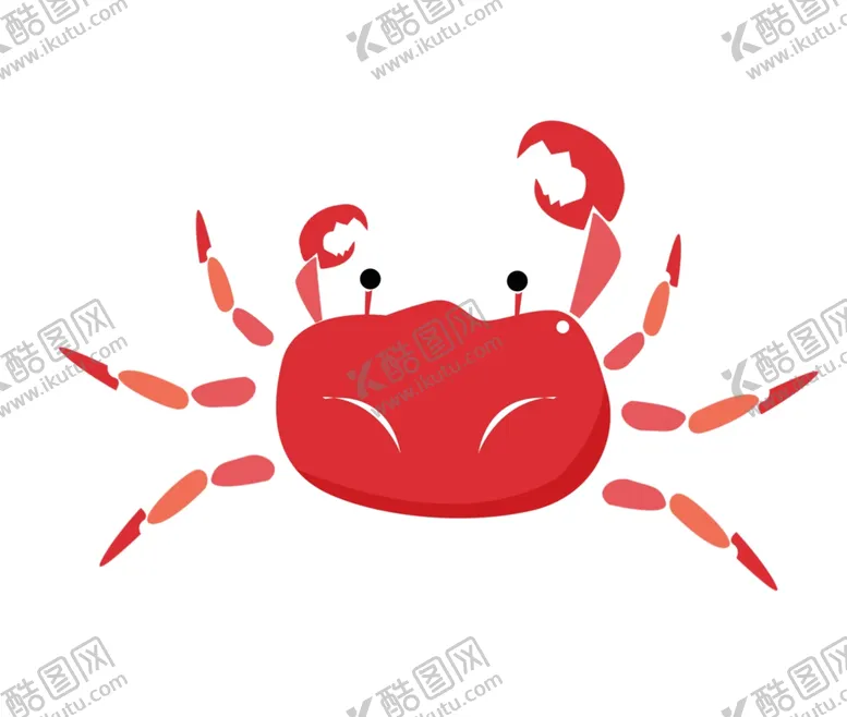 编号：84140702212235293446【酷图网】源文件下载-卡通螃蟹插画