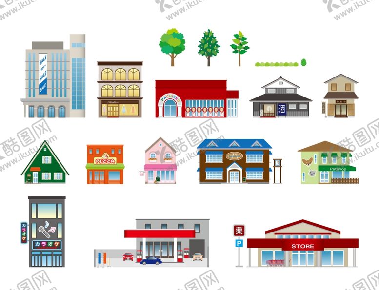 编号：71922201230310432698【酷图网】源文件下载-卡通建筑